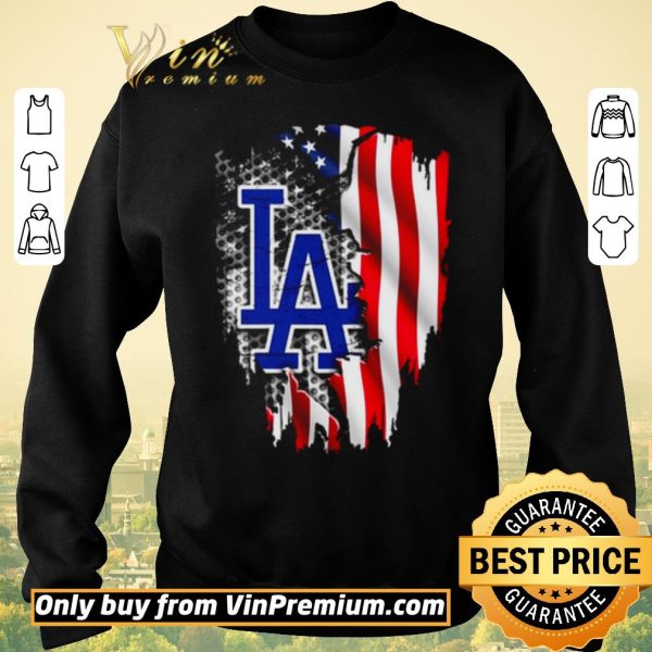 Nice Los Angeles Dodgers American Flag shirt sweater