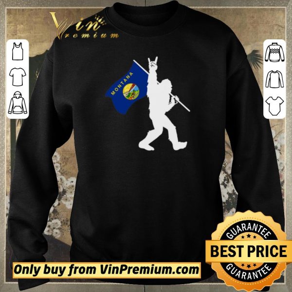 Awesome Bigfoot Middle Finger Black Montana shirt sweater
