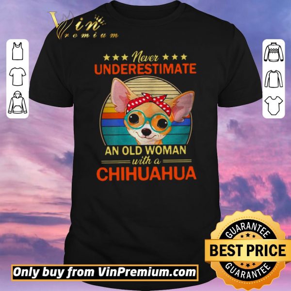 Funny Never Underestimate An Old A Chihuahua Vintage shirt sweater