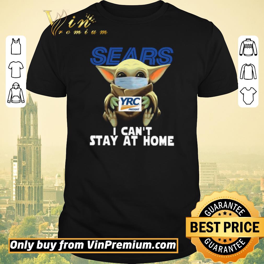 Awesome Baby Yoda Face Mask Sears Cant Stay At Home shirt sweater