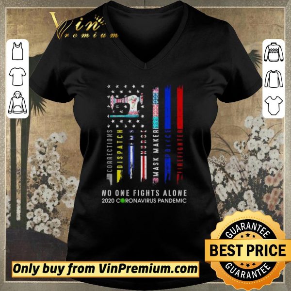 Funny No one fight alone 202 coronavirus pandemic shirt sweater