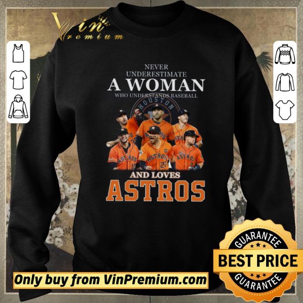 Funny Never Underestimate A Woman Who Understands Baseball And Love Astros shirt sweater