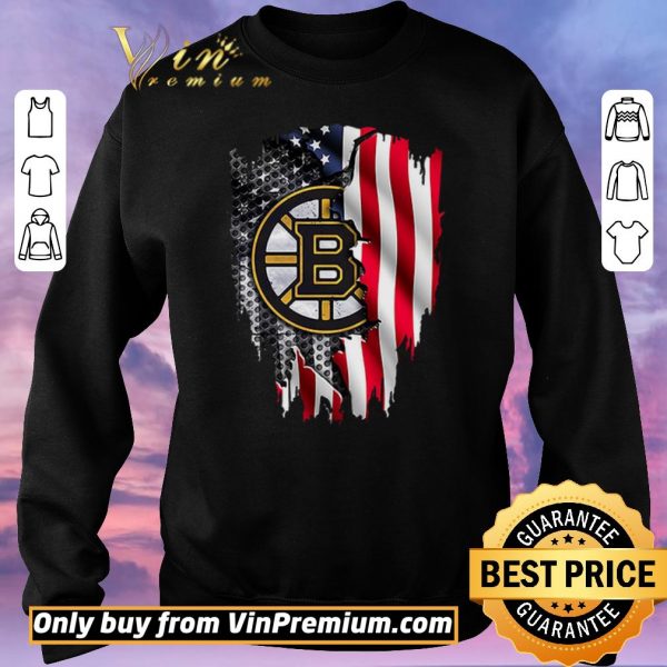 Awesome Boston Bruins American Flag shirt sweater