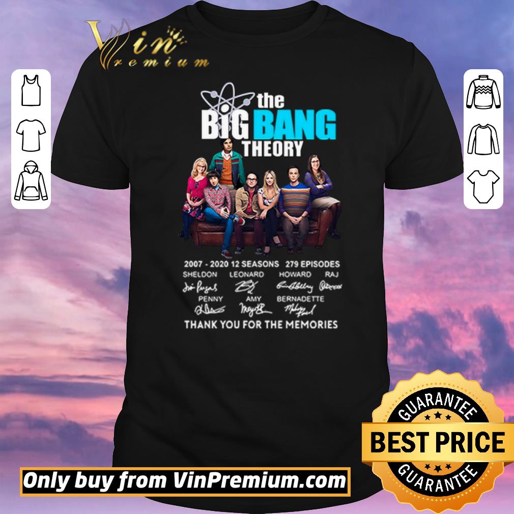 Original The Big Bang Theory thank you for the memories signatures shirt sweater