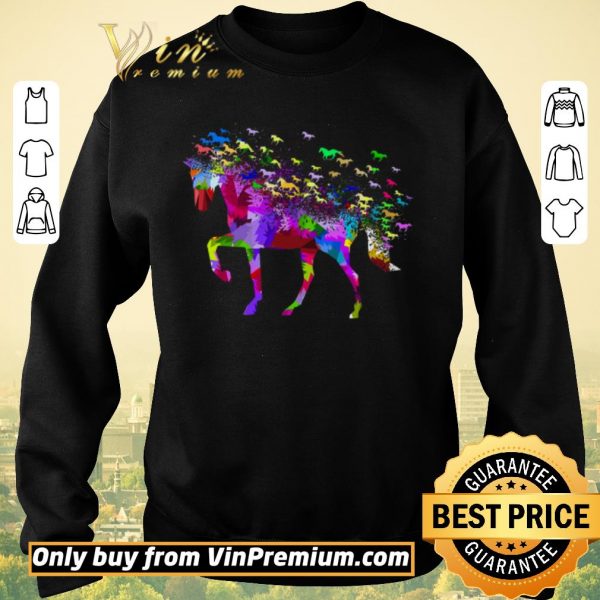 Funny Horses Color shirt sweater