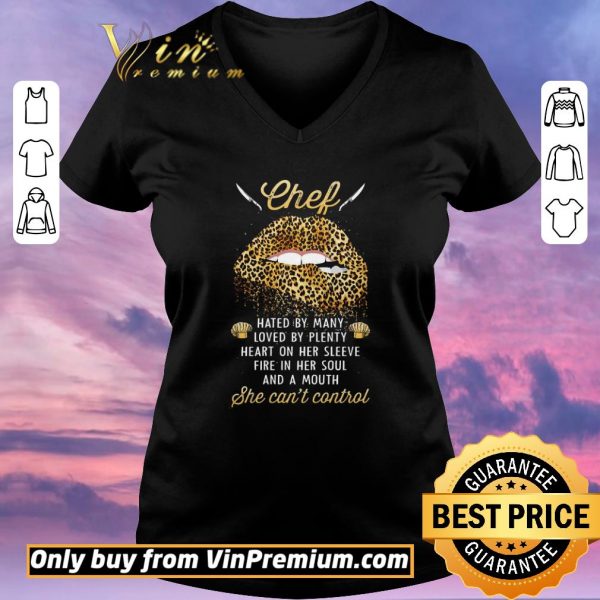 Hot Lips Leopard Chef Hated By Many Loved By Plenty Heart On Her Sleeve shirt sweater