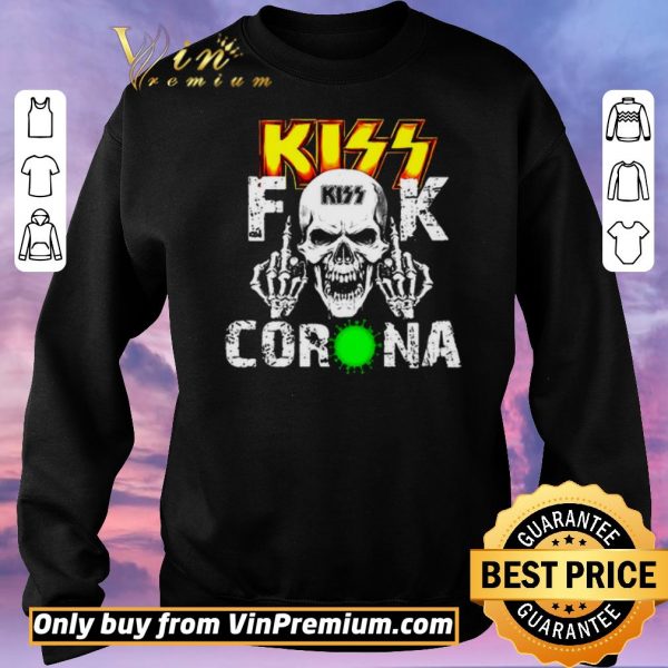 Funny Skull Kiss fuck coronavirus shirt sweater