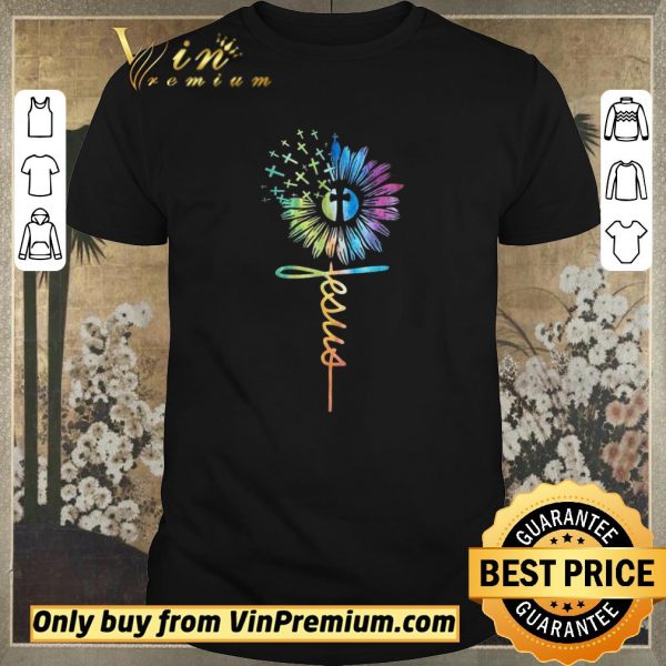 Awesome Sunflower Cross Jesus shirt sweater