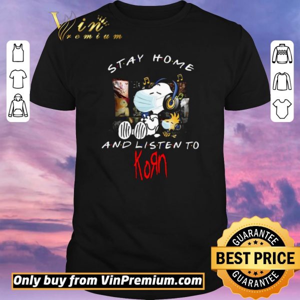 Awesome Snoopy Mask Stay Home And Listen To Korn shirt sweater