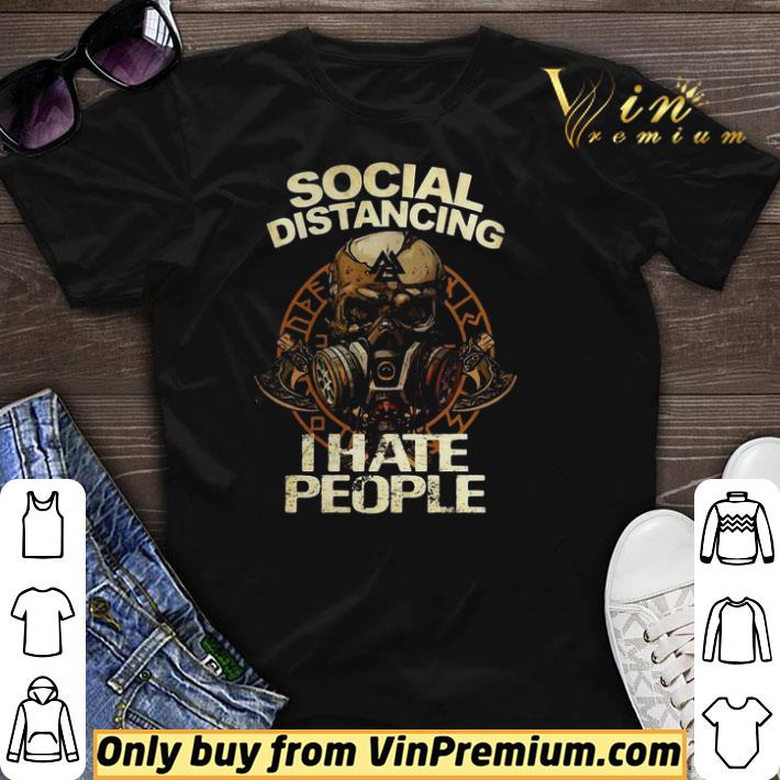 Social distancing I hate people skull shirt sweater