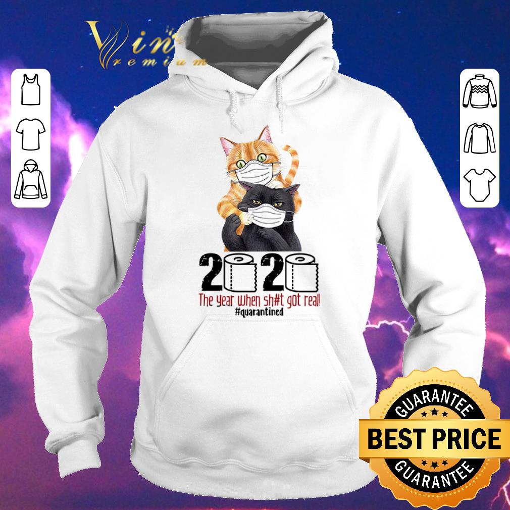 Awesome Cats masked 2020 the year when shit got real quarantined Toilet Paper shirt sweater 4 - Awesome Cats masked 2020 the year when shit got real #quarantined Toilet Paper shirt sweater