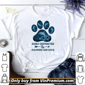 Dog Paw Dolphins Easily Distracted By Dolphins And Dogs shirt sweater
