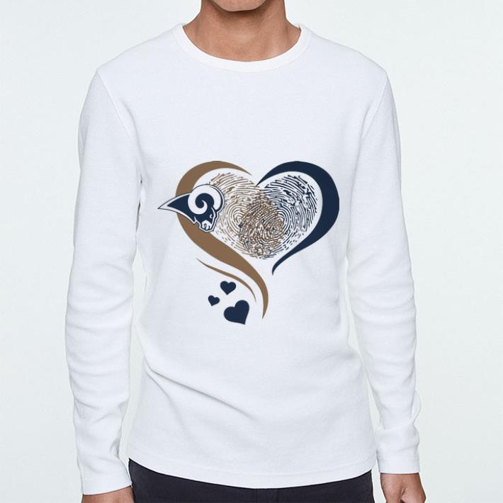 Great Los Angeles Rams Heart Fingerprint shirt 4 - Great Los Angeles Rams Heart Fingerprint shirt