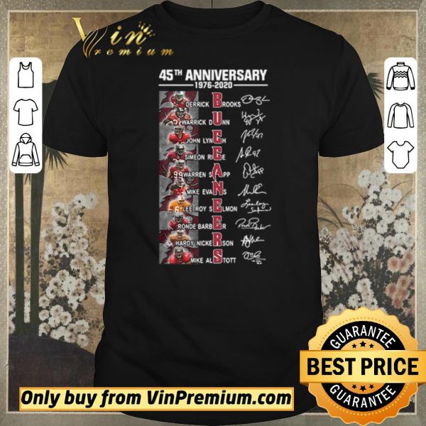 Hot Tampa Bay Buccaneers 45th anniversary 1976 2020 players signatures shirt sweater