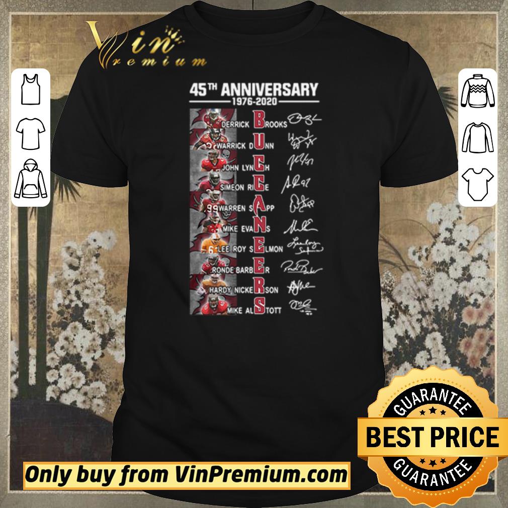 Hot Tampa Bay Buccaneers 45th anniversary 1976 2020 players signatures shirt sweater