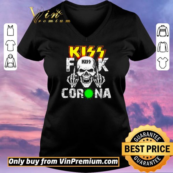 Funny Skull Kiss fuck coronavirus shirt sweater