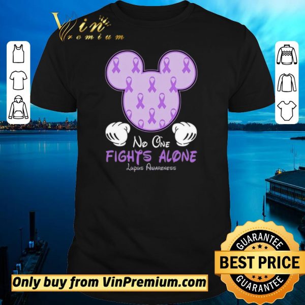 Premium Mickey Mouse No One Fights Alone Lupus Awareness shirt sweater