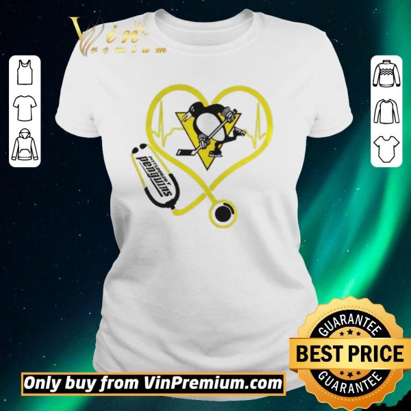 Hot Nurse Stethoscope Love Heartbeat Pittsburgh Penguins shirt sweater