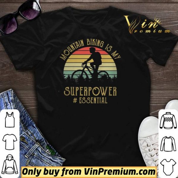 moutain biking is my superpower essential vintage shirt sweater