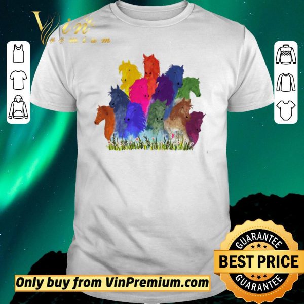 Hot Horse Watercolor Flower shirt sweater