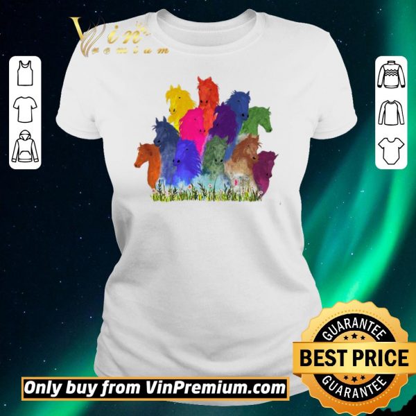Hot Horse Watercolor Flower shirt sweater