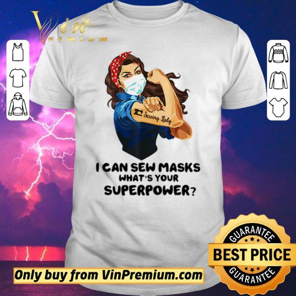 Hot Strong woman tattoos Sewing Lady I can dew mask what’s your superpower shirt sweater