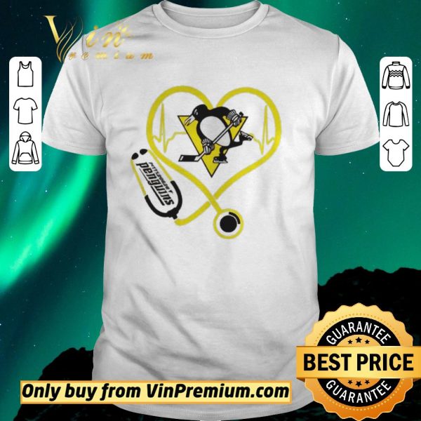 Hot Nurse Stethoscope Love Heartbeat Pittsburgh Penguins shirt sweater