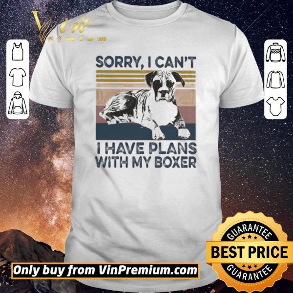 Premium Sorry I can’t I have plans with my boxer vintage shirt sweater