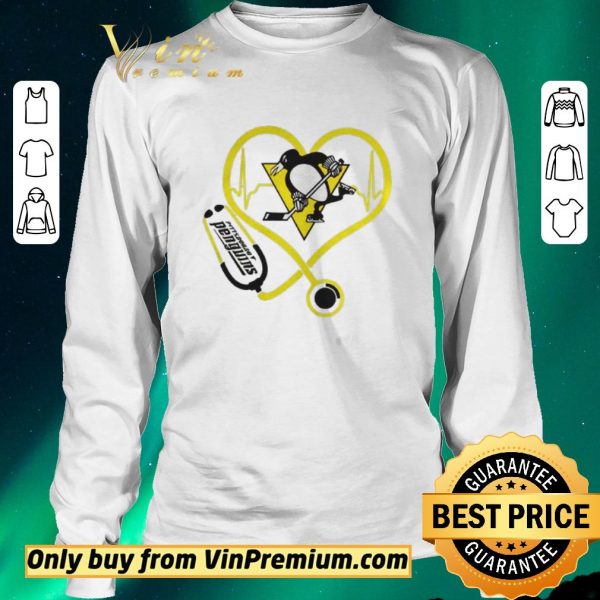 Hot Nurse Stethoscope Love Heartbeat Pittsburgh Penguins shirt sweater