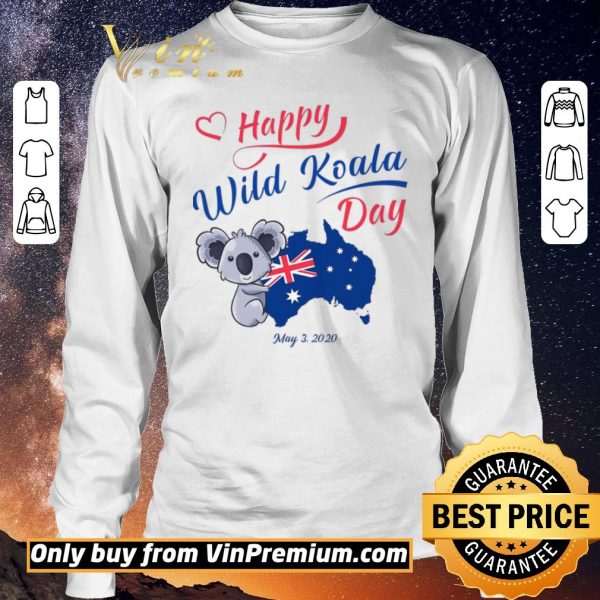 Awesome Happy Wwild Koala Day May 3 2020 Australia Flag shirt sweater