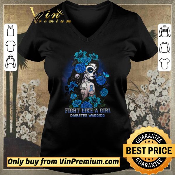 Awesome Fight Like A Girl Diabetes Warrior Awareness shirt sweater