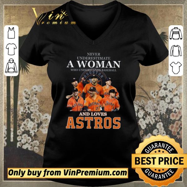 Funny Never Underestimate A Woman Who Understands Baseball And Love Astros shirt sweater