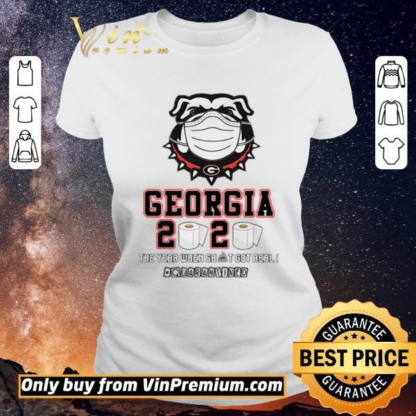 Official Georgia Bulldogs 2020 the year when shit got real quarantined toilet paper shirt sweater