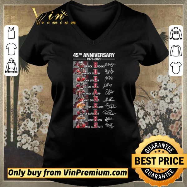 Hot Tampa Bay Buccaneers 45th anniversary 1976 2020 players signatures shirt sweater
