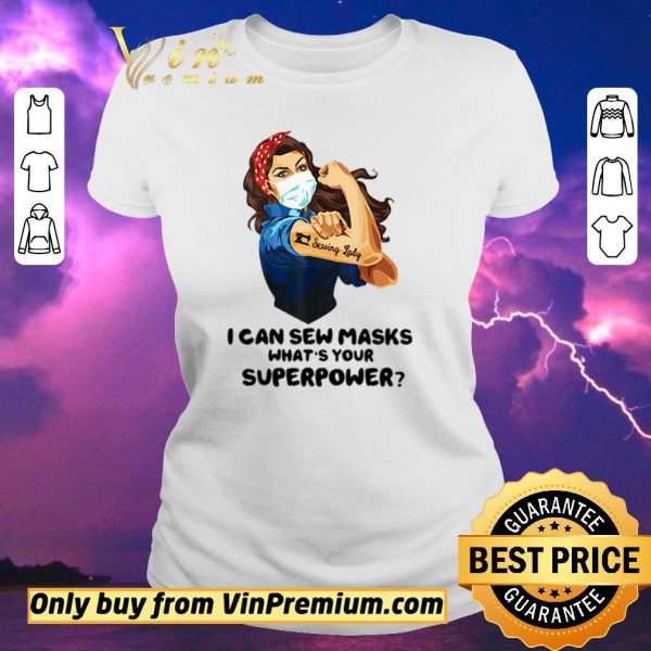 Hot Strong woman tattoos Sewing Lady I can dew mask what’s your superpower shirt sweater