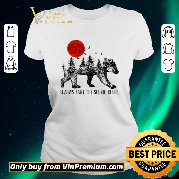 Nice Bear Always Take The Scenic Route shirt sweater