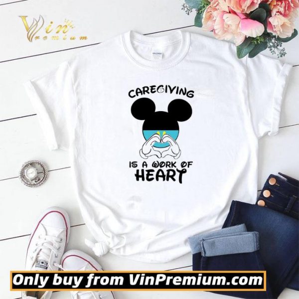 Mickeymouse Caregiving Is A Work Of Heart shirt sweater