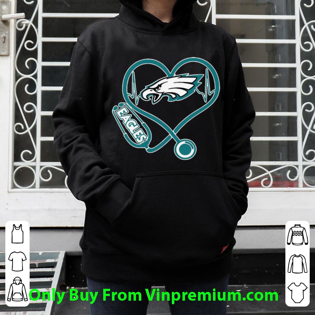 f2aae0af nice heartbeat stethoscope nurse philadelphia eagles shirt 4 - Nice Heartbeat Stethoscope Nurse Philadelphia Eagles shirt