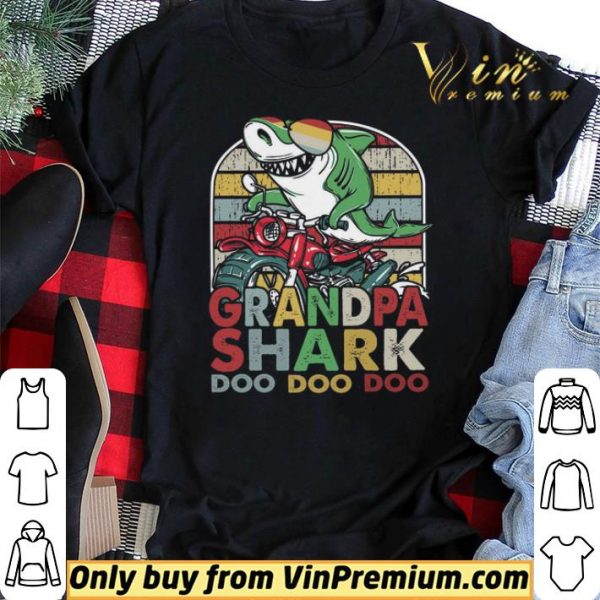 Grandpa Shark Motor Bike Doo Doo Vintage shirt sweater
