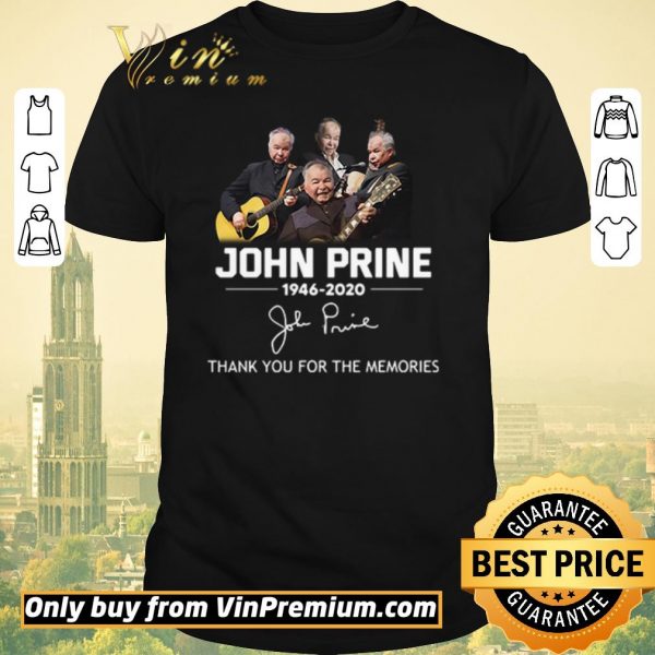 Official John Prine 1946 2020 thank you for the memories signature shirt sweater