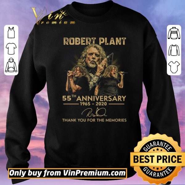 Funny Robert Plant 55th Anniversary 1965 2020 Signature Thank You For The Memories shirt sweater