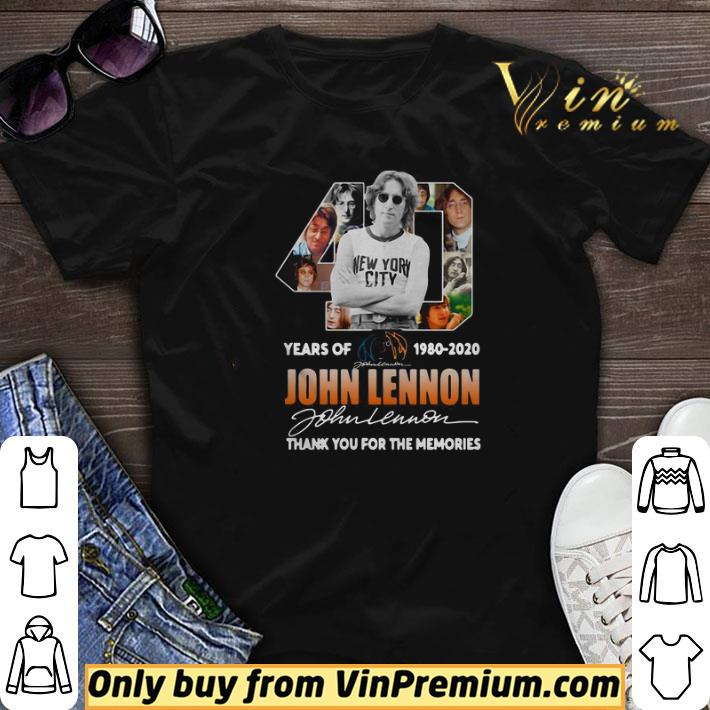 40th Years Of 1980-2020 John Lennon Signature Thank You For The Memories shirt sweater