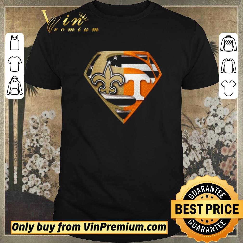 Funny Superman New Orleans Saints and Tennessee Volunteers shirt sweater