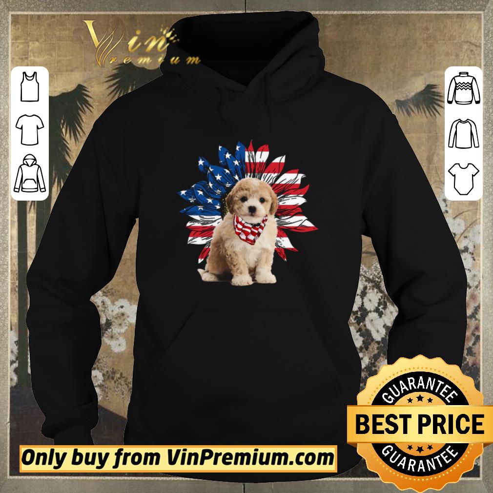 28251aa7 premium cavapoochon sunflowers american flag shirt sweater 4 - Premium Cavapoochon Sunflowers American Flag shirt sweater