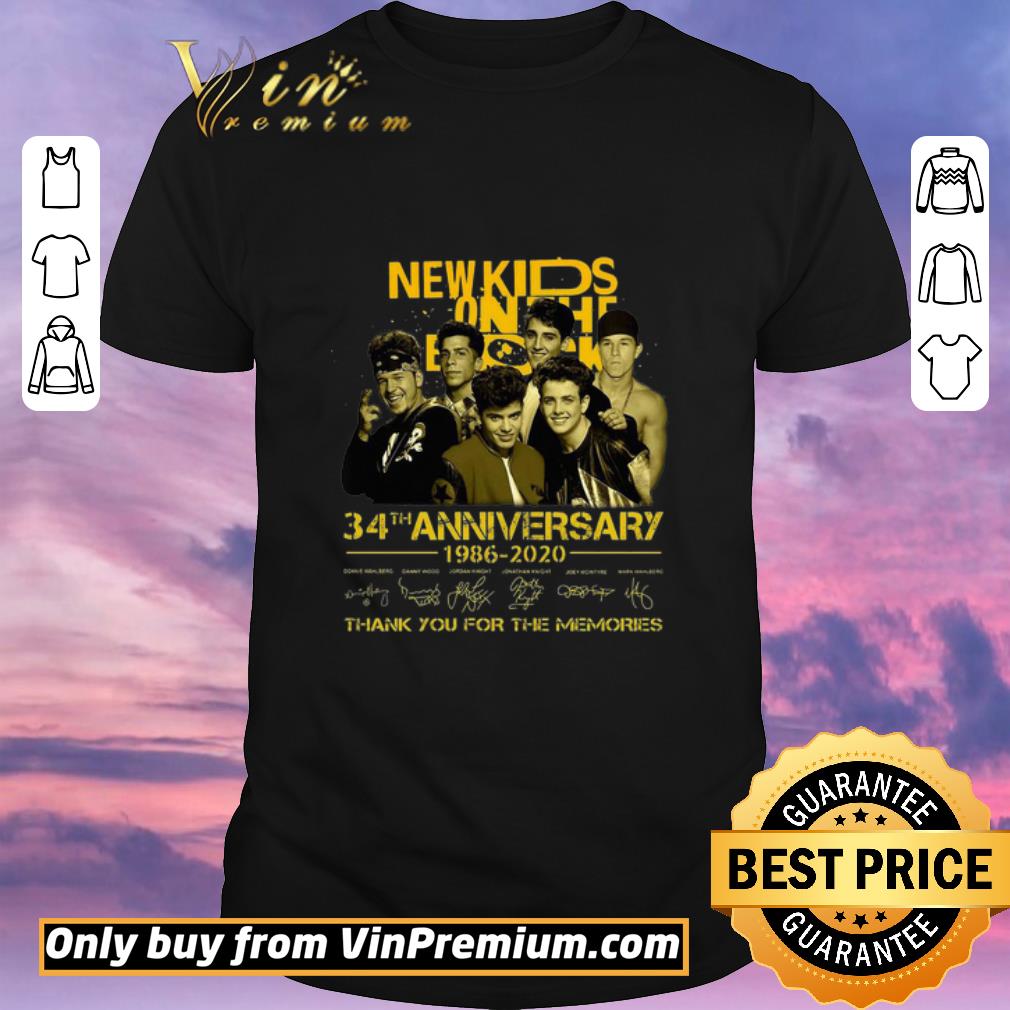 Hot New Kids On The Block 34th Anniversary 1986 2020 Thank You For The Memories Signatures shirt sweater