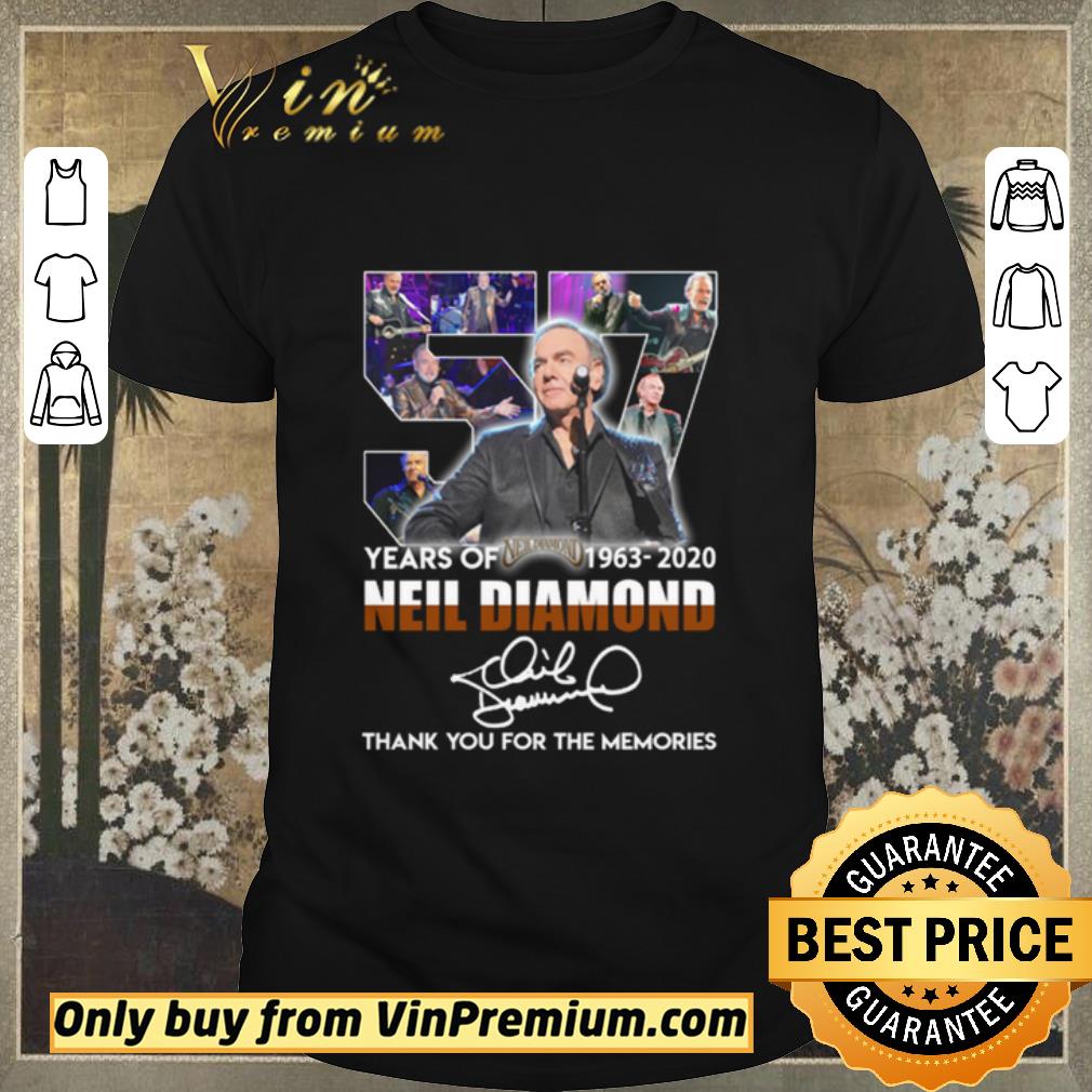 Awesome 57 Nell Diamond Years Of 1963-2020 Thank You For The Memories Signature shirt sweater