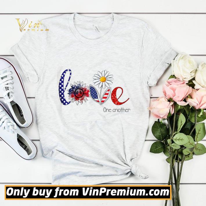 2fdd8acd love sunflower peace american flag one another shirt sweater 4 - Love Sunflower Peace American Flag One Another shirt sweater