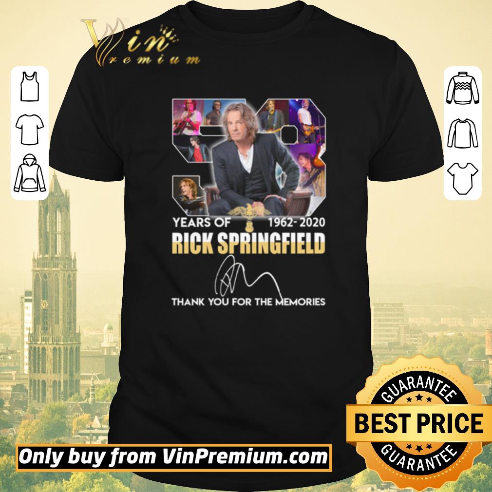 Awesome 58 Years of Rick Springfield 1962-2020 thank you for memories signature shirt sweater