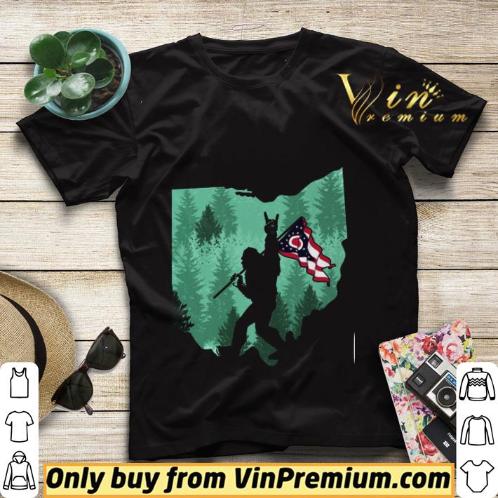 3d882523 bigfoot rock and roll ohio flag in the forest shirt sweater 4 - Bigfoot Rock And Roll Ohio Flag In The Forest shirt sweater