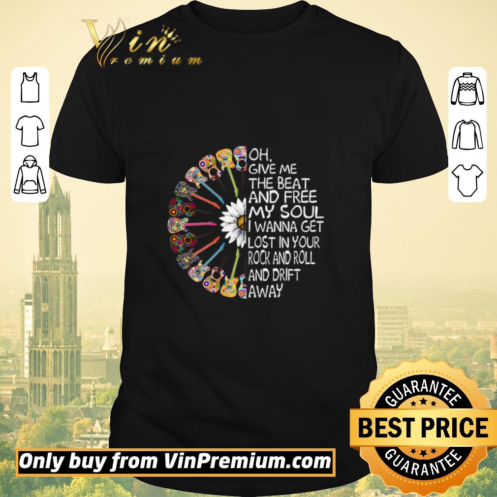 Awesome Guitars Daisy Flower Peace Sign Or Give Me The Beat And Free My Soul shirt sweater